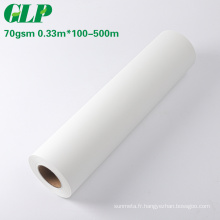 Papier de sublimation collant de 70gsm